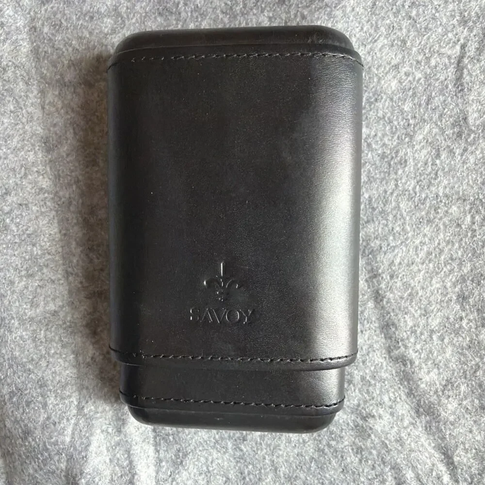Vintage  Genuine  Leather Cigar Case Holder for 3 Cigars, Spain Made   7981/17